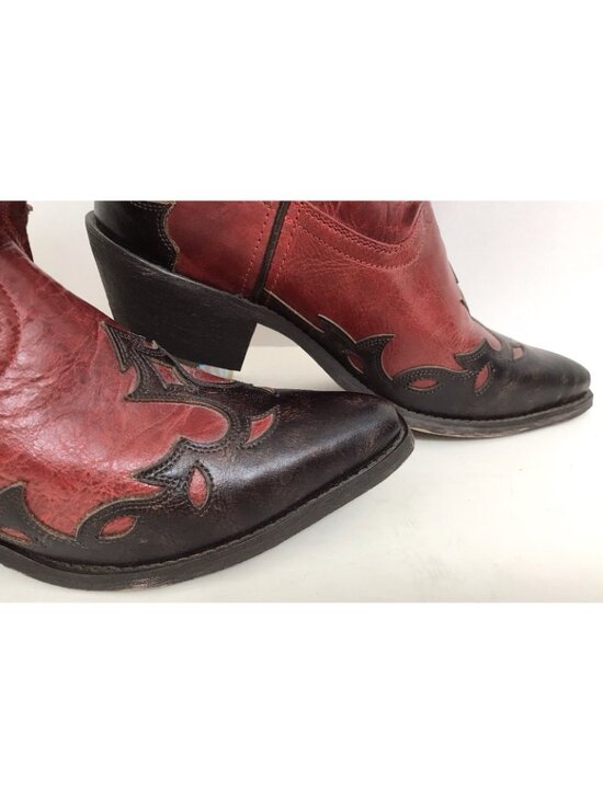 Laredo Red & Brown Leather Western Cowboy Boots Men\'s Size 7.5 main image 4